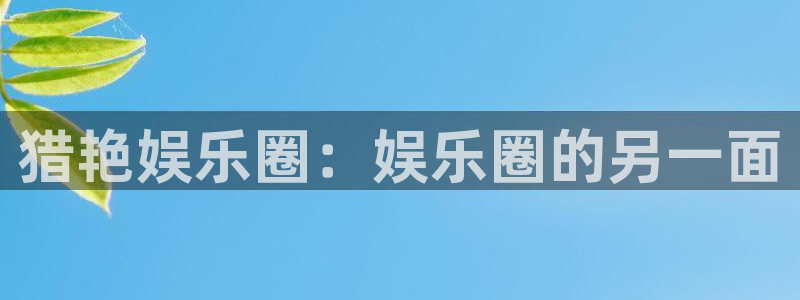乐天堂fun平台注册入口：猎艳娱乐圈：娱乐圈的另一面