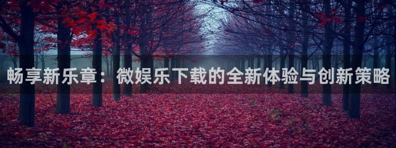 乐天堂fun平台在线注册：畅享新乐章：微娱乐下载的全新体验与创新策略
